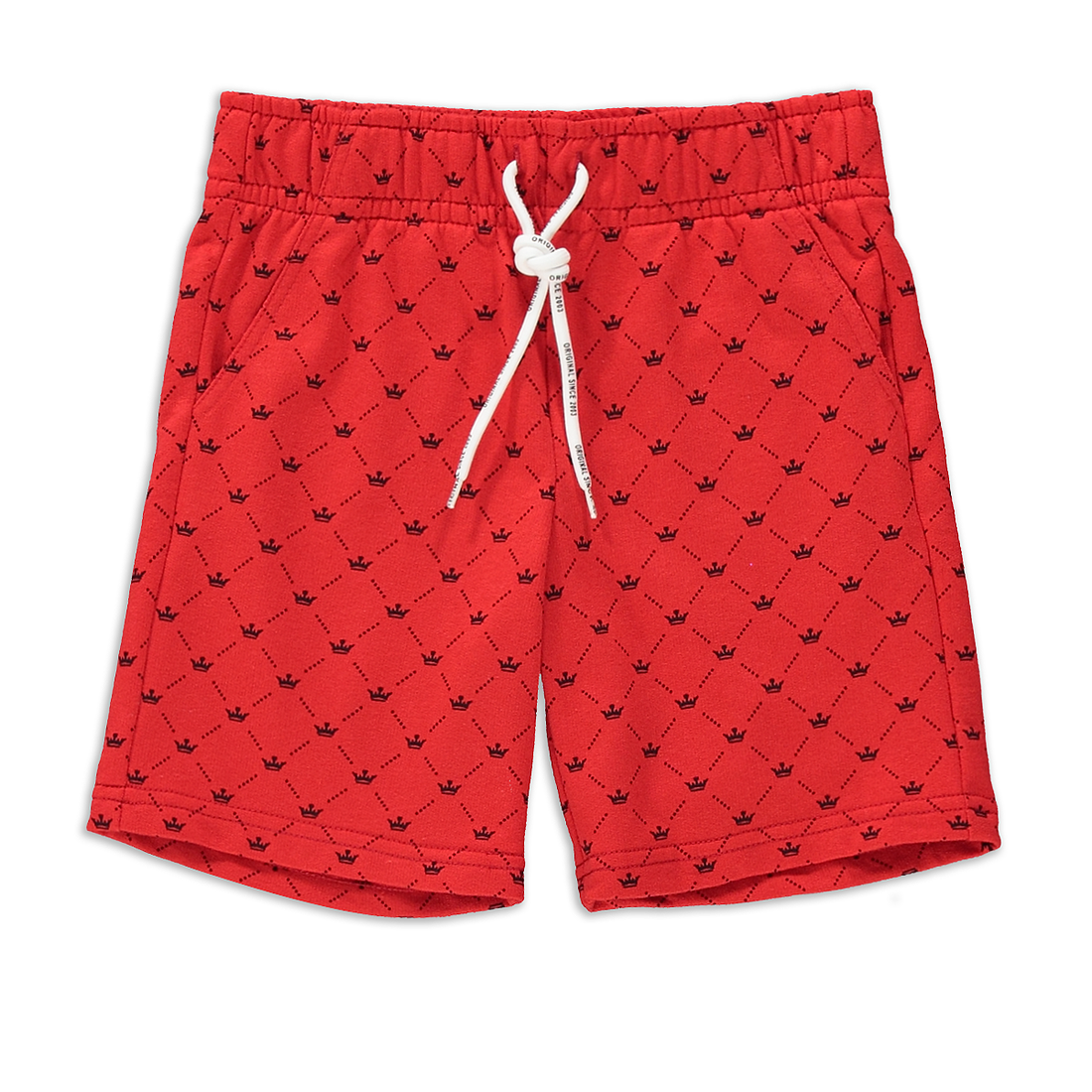 Basic knit short crown AOP red-RED-12-13 YRS