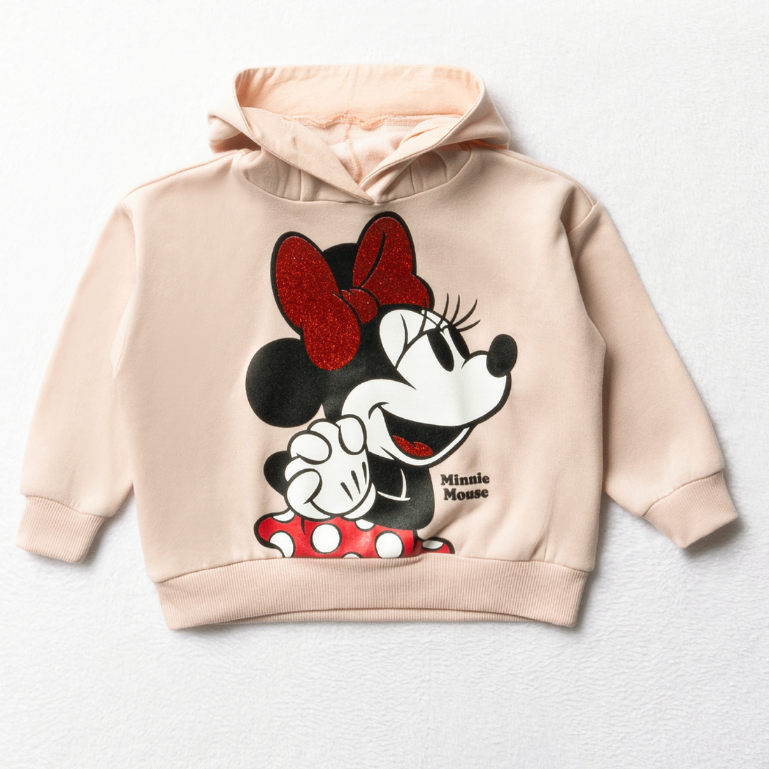 Minnie Mouse hoodie tracktop with ears light pink-LIGHT PINK-4-5 YRS