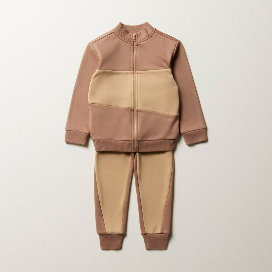 Tracksuit fashion tritone stone-MOCHA-2-3 YRS