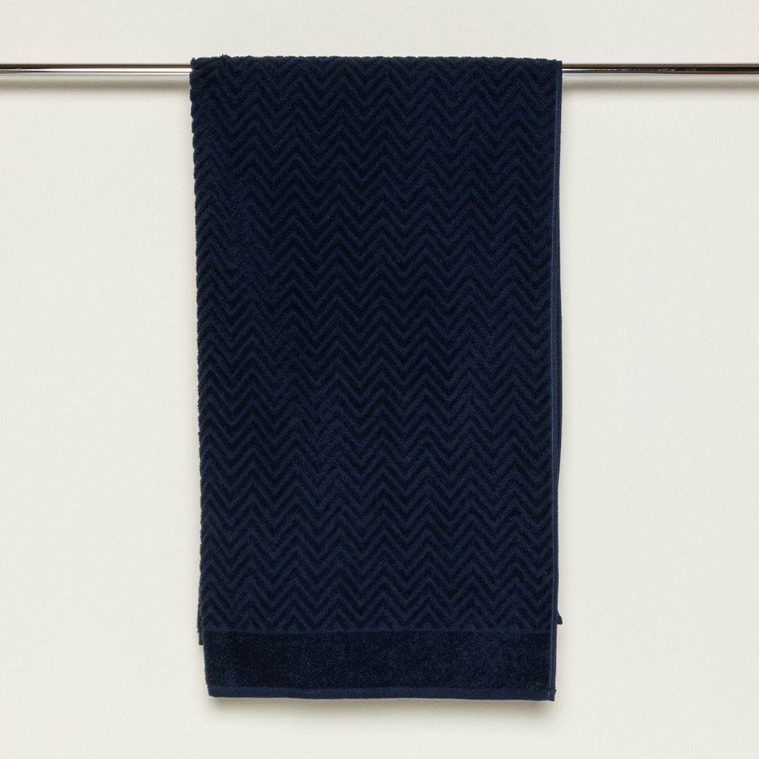 TEXTURED BATH SHEET NAVY-NAVY-85X150 CM