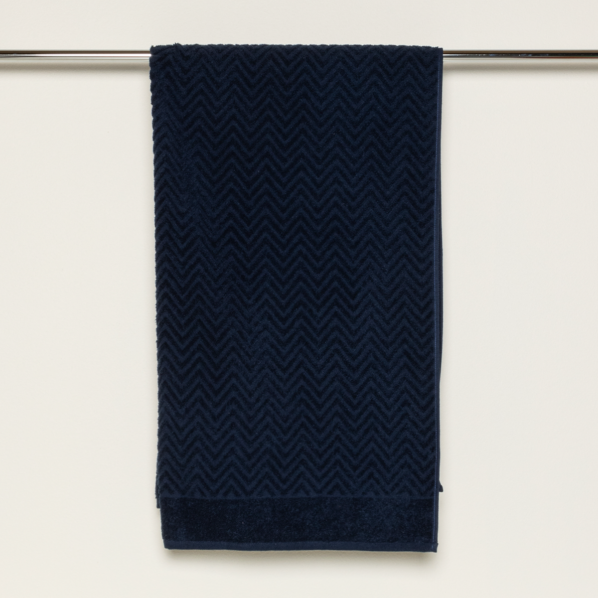 TEXTURED BATH SHEET NAVY-NAVY-85X150 CM