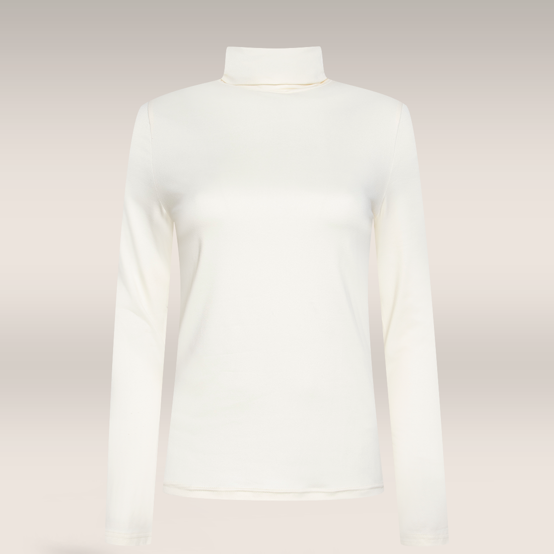 Poloneck long sleeve t-shirt cream-CREAM-M