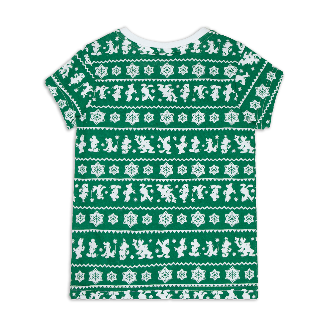 Mickey and Friends Christmas all over print t-shir-GREEN-2-3 YRS