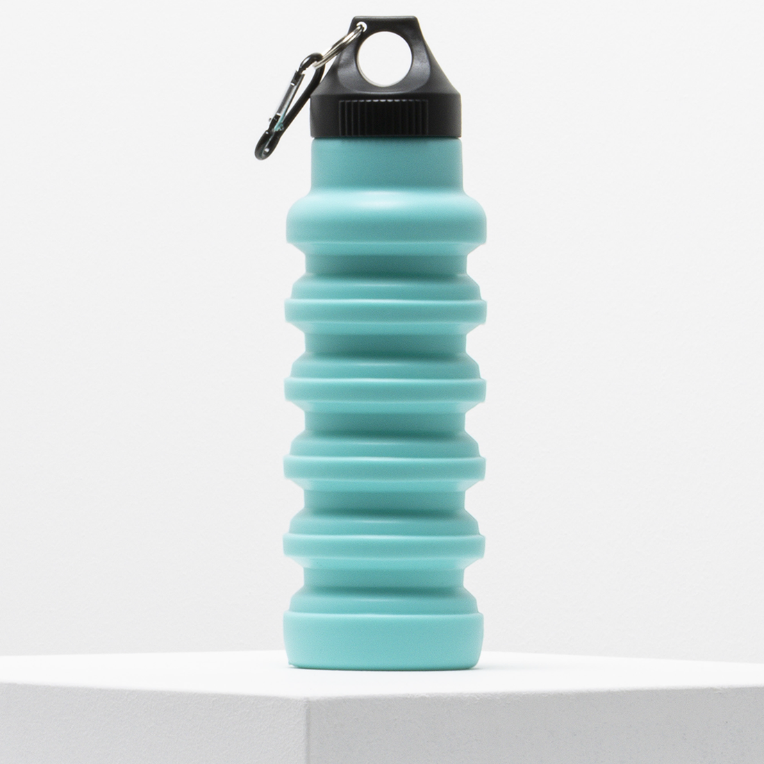 FOLDABLE SILICONE BOTTLE 550ml Teal-TEAL-ONE SIZE