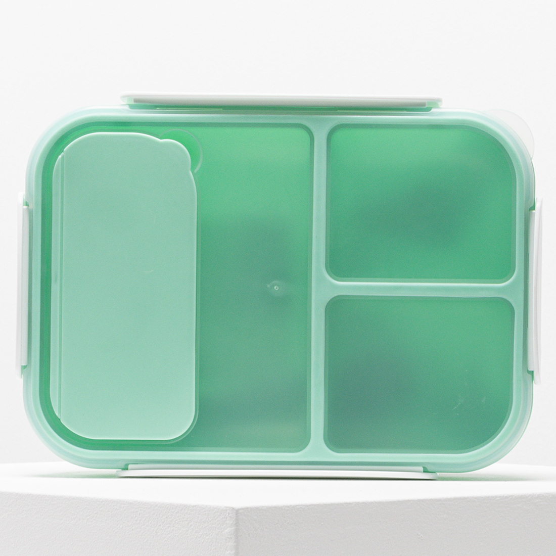 MULTI COMPARTMENT CLIP LUNCHBOX WT SPOON 1800ML MI-MINT-ONE SIZE