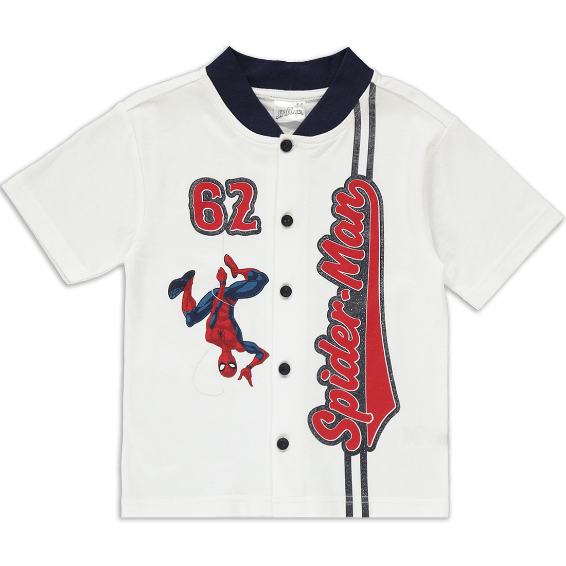 Spiderman base ball t-shirt white-WHITE-2-3 YRS