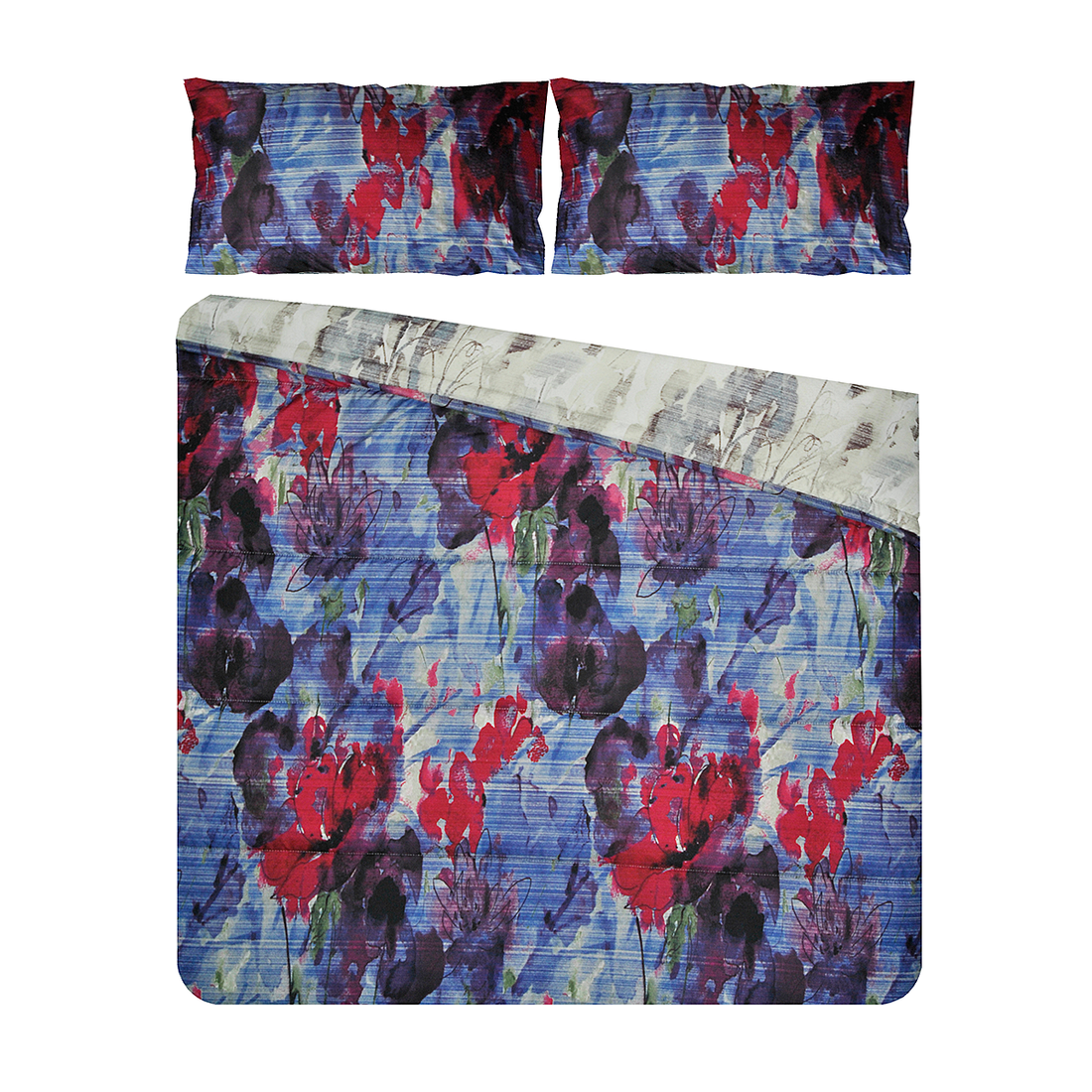 WATER PRINT COMFORTER DOUBLE 200X200CM PURPLE-PURPLE-200X200 CM