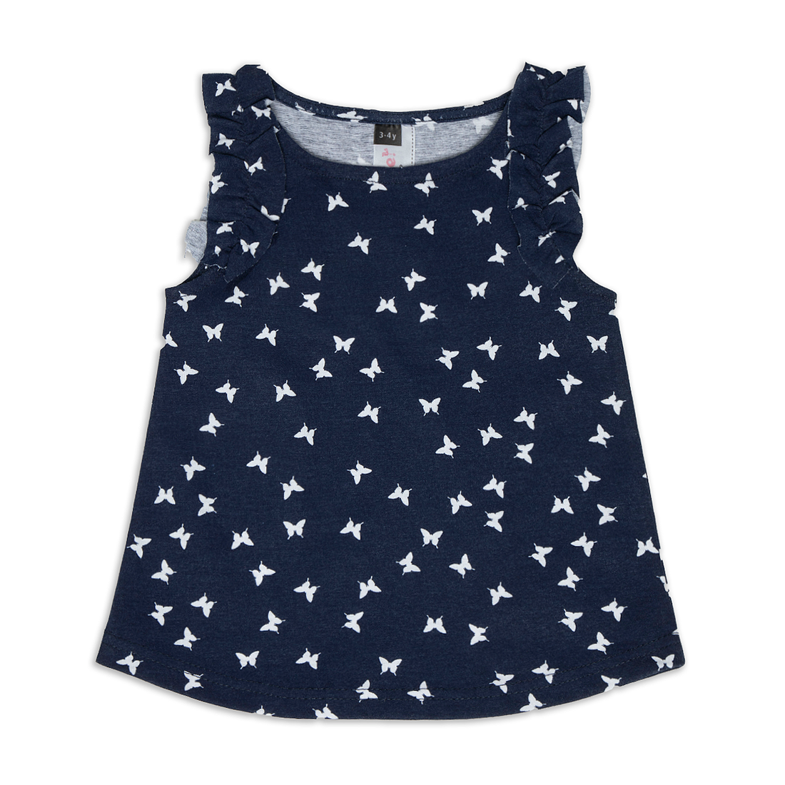 Frilled vest spot navy-NAVY-2-3 YRS