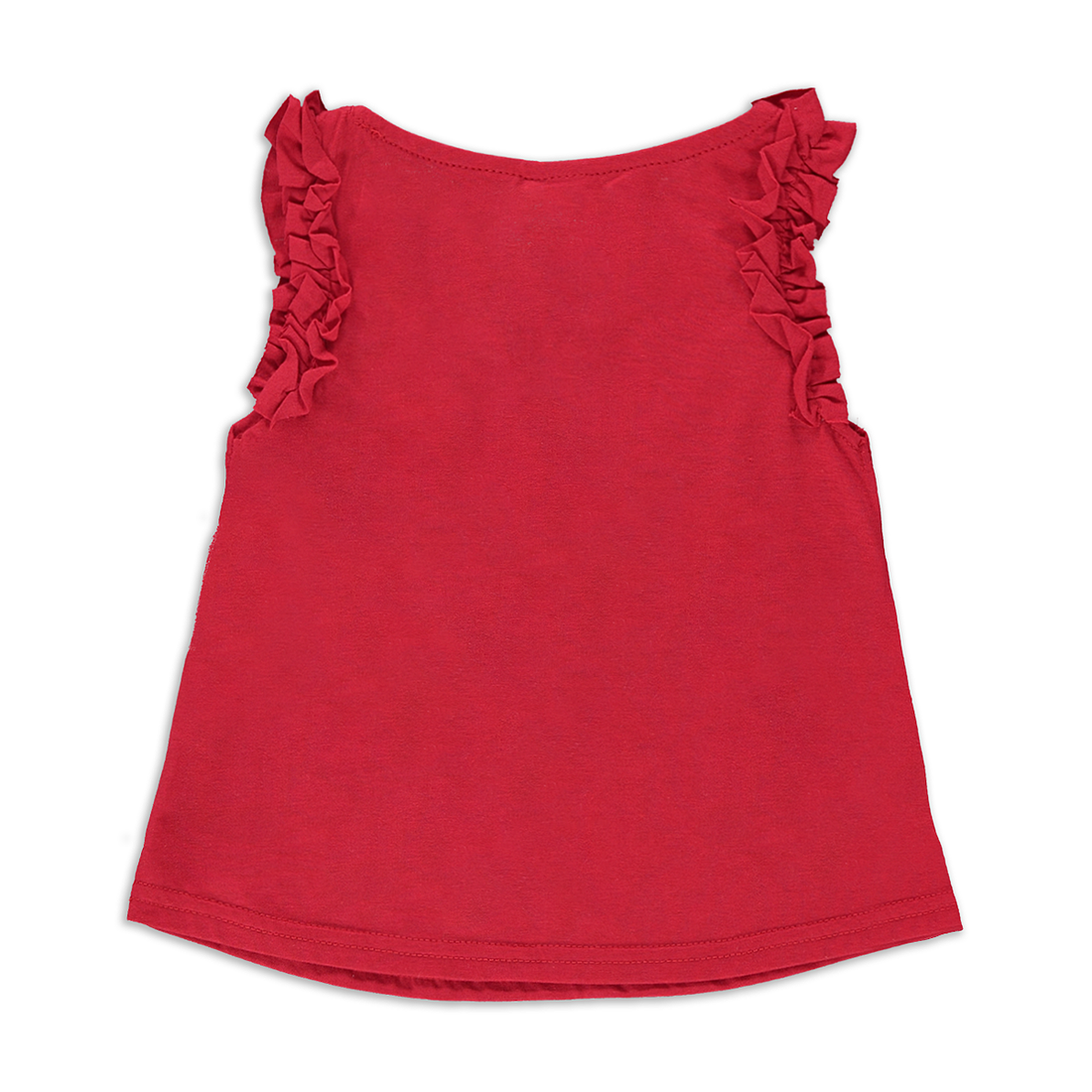 Frilled vest butterfly placement-RED-2-3 YRS