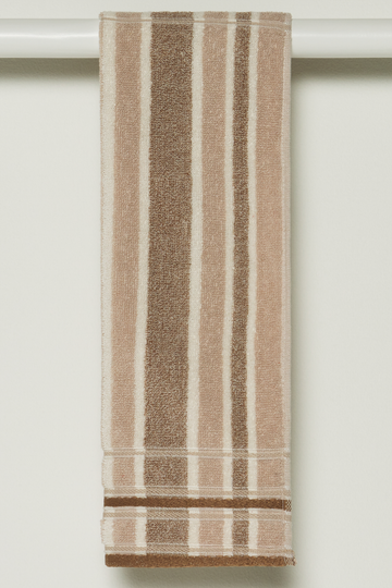 Stripe guest towel beige-BEIGE-30X50 CM