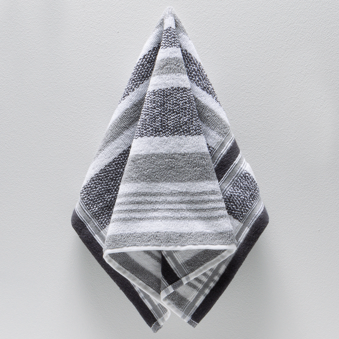 Stripe guest towel grey-GREY-30X50 CM