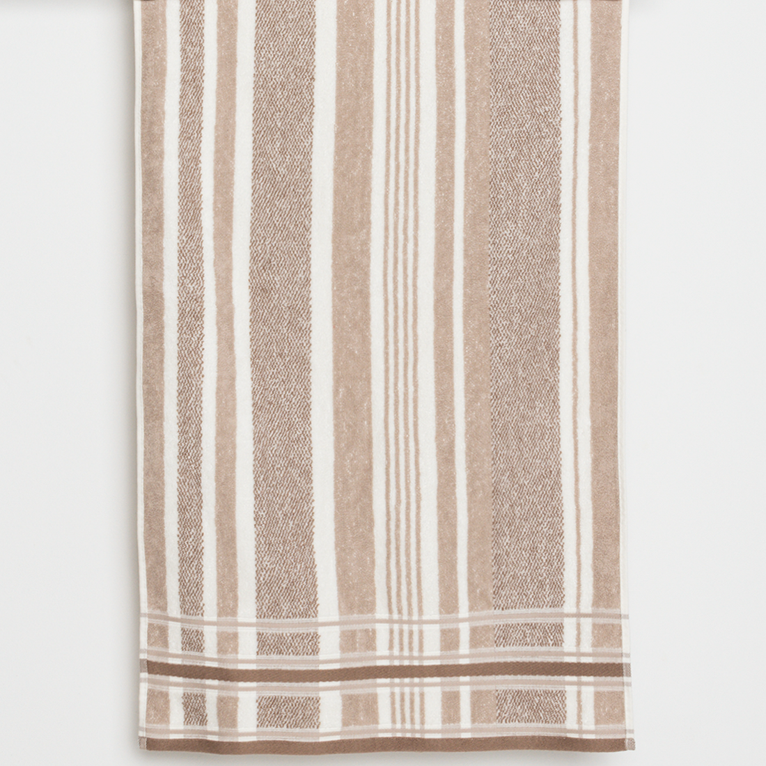 Stripe hand towel beige-BEIGE-50X90 CM