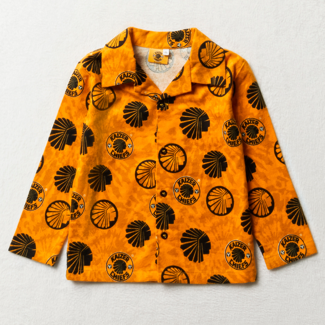 Kaizer Chiefs flannel pj ochre-OCHRE-2-3 YRS