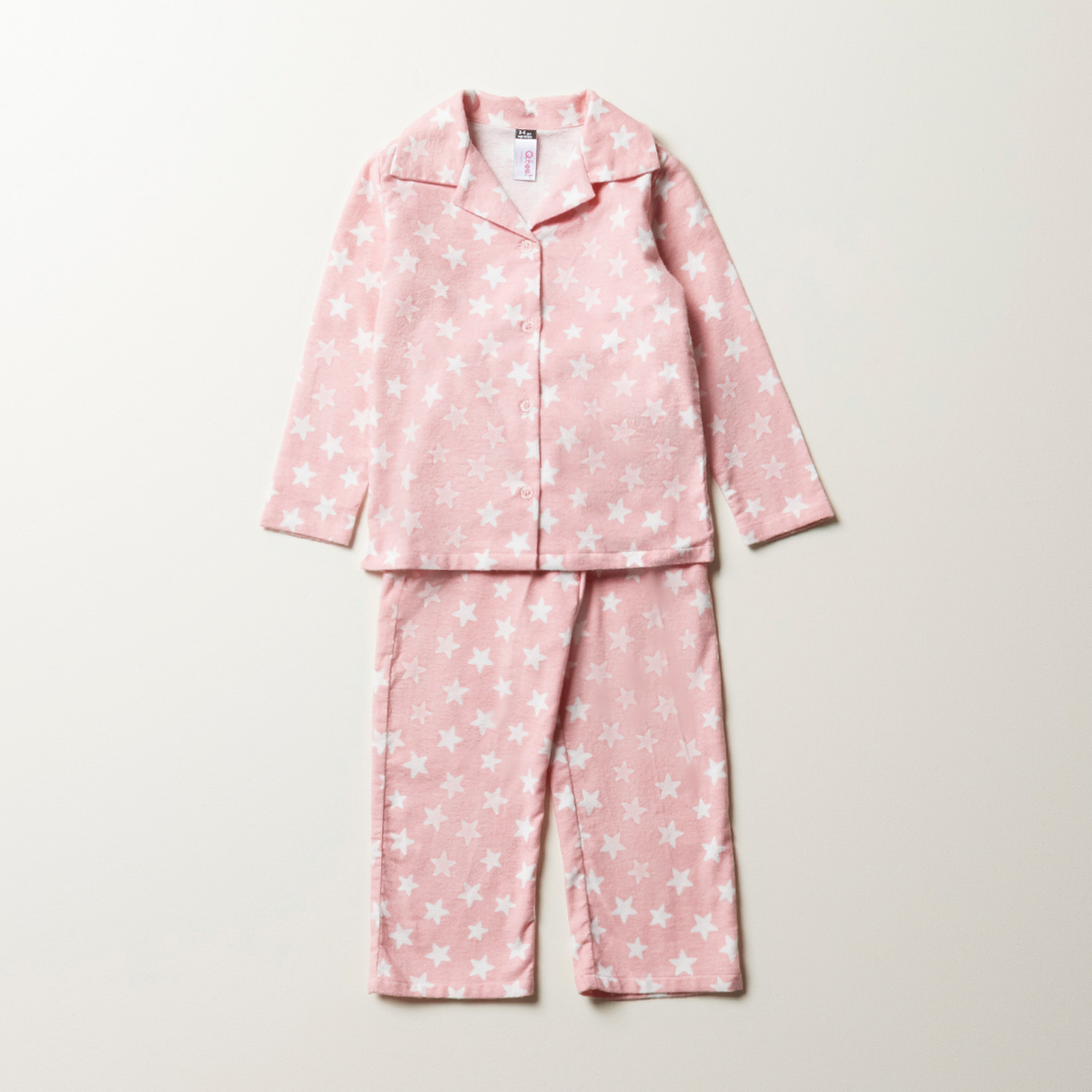 PG flannel star aop pink-MID PINK-1-2 YRS