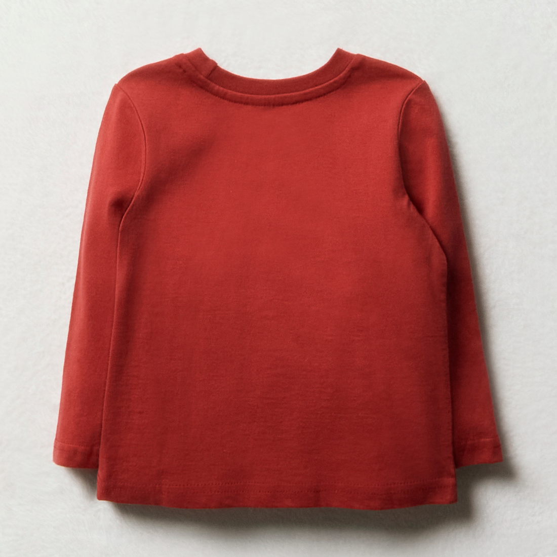 long sleeve plain crewneck tee red-RED-12-18 MTHS