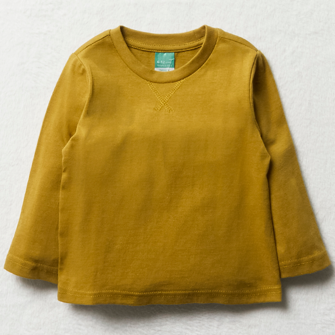 long sleeve plain crewneck tee fatigue-FATIGUE-12-18 MTHS