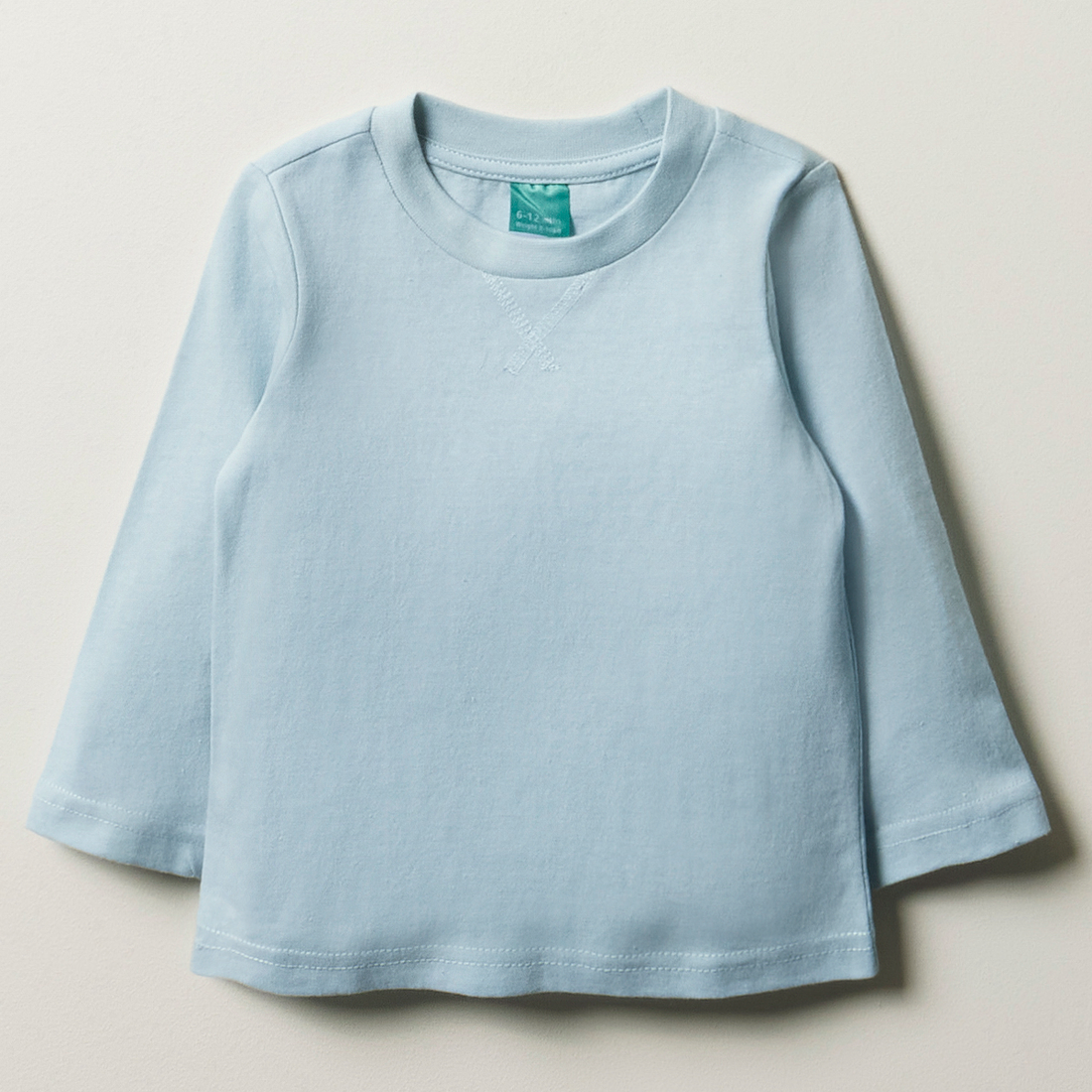 long sleeve plain crewneck tee duck egg-DUCK EGG-12-18 MTHS