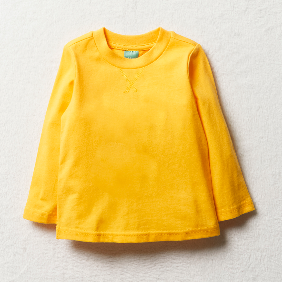 long sleeve plain crewneck tee canary yellow-CANARY YELLOW-12-18 MTHS