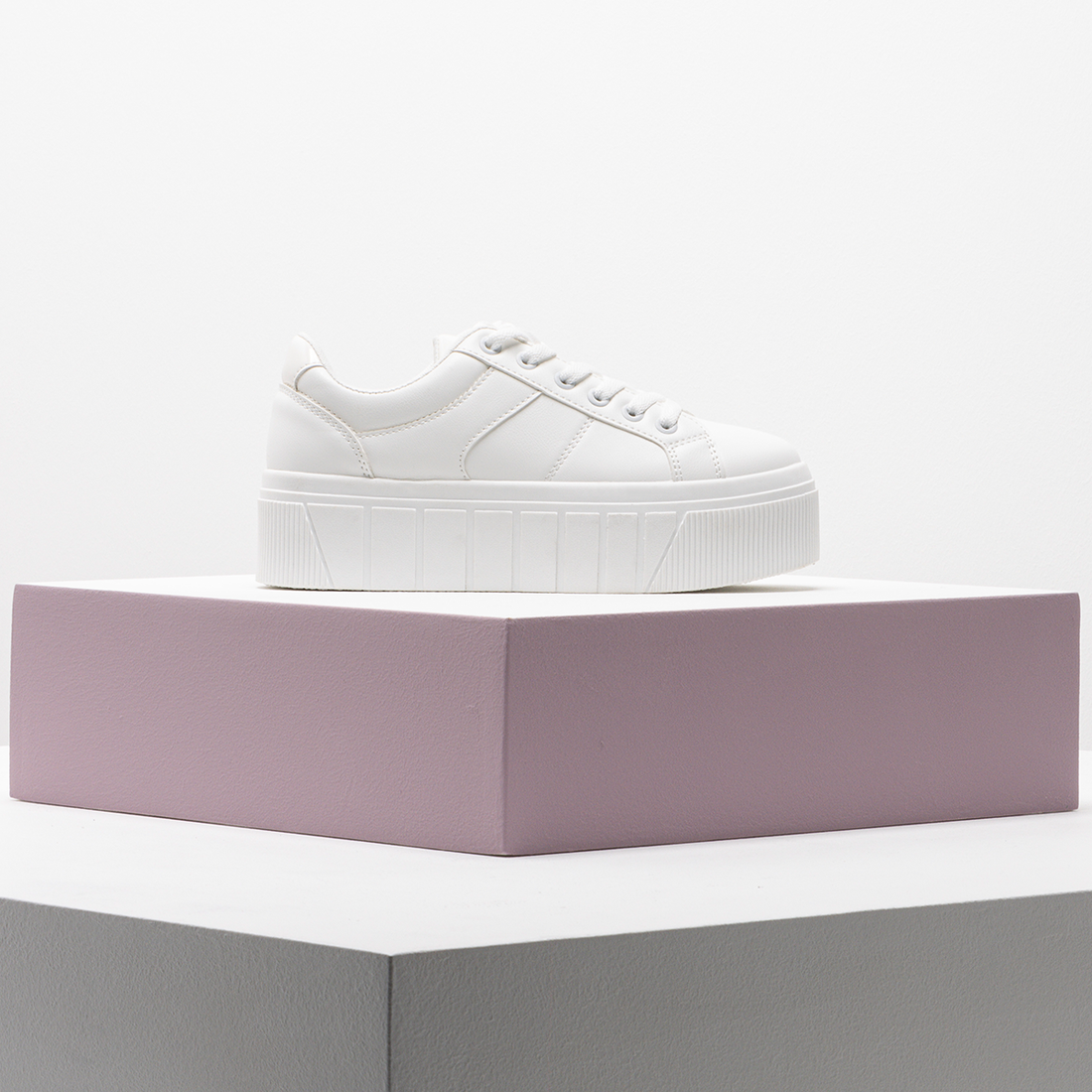 Platform sneaker white-WHITE-4