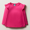 ls tshirt  pink yarrow-CERISE-6-12 MTHS