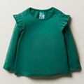 ls tshirt posey green-JADE-6-12 MTHS