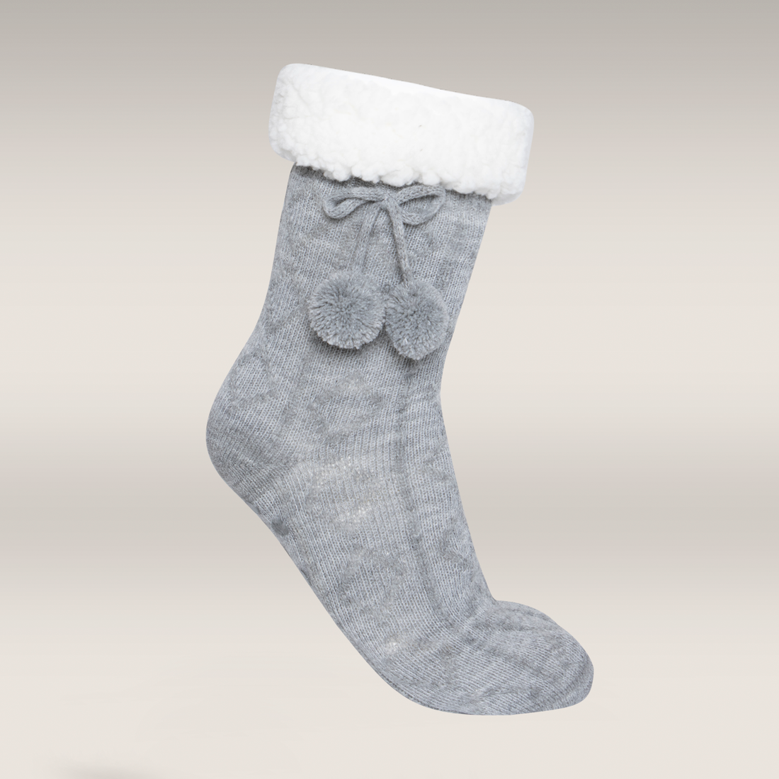 Slipper sock grey melange-GREY MELANGE-FIT ALL