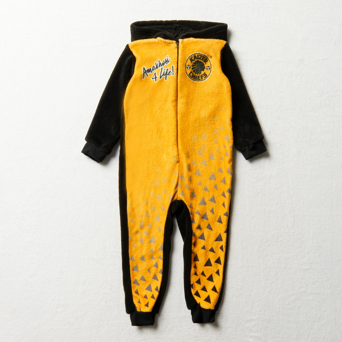 KAIZER CHIEFS CORAL FLEECE ONESIE BLACK-BLACK-2-3 YRS