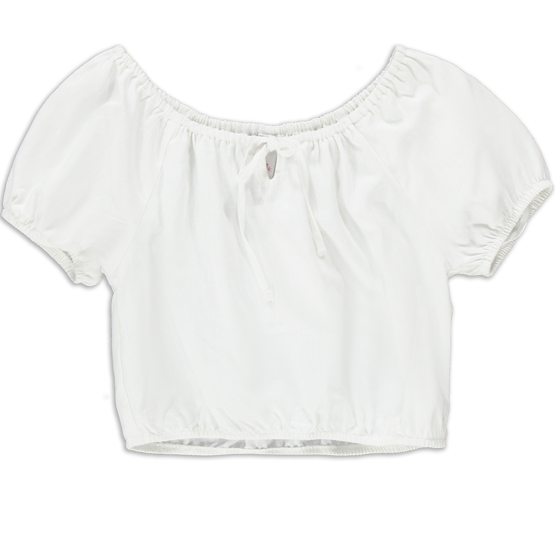 White Linen Top-WHITE-7-8 YRS