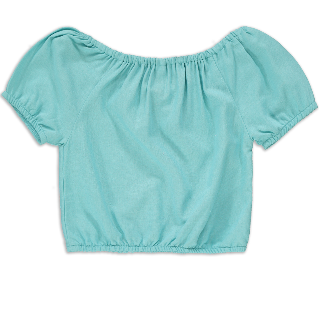 Soft Turq Linen Top-TURQUOISE-2-3 YRS