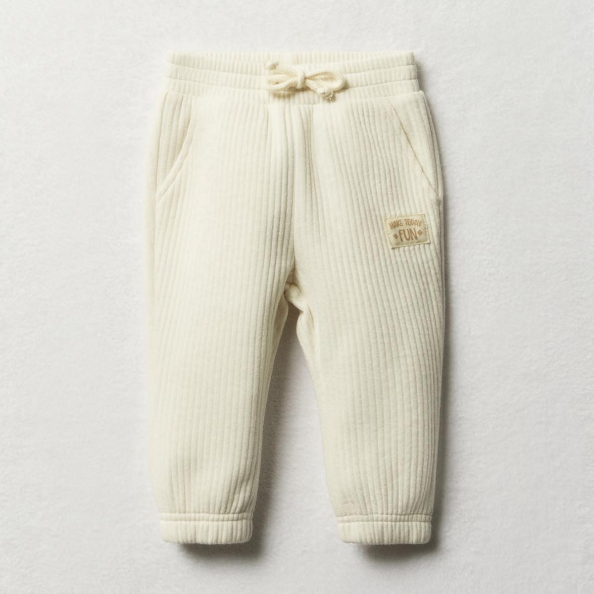 Bubbleknit styled trackpants egret-CREAM-3-6 MTHS