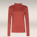 Poloneck long sleeve tandoori spice-RUST-M