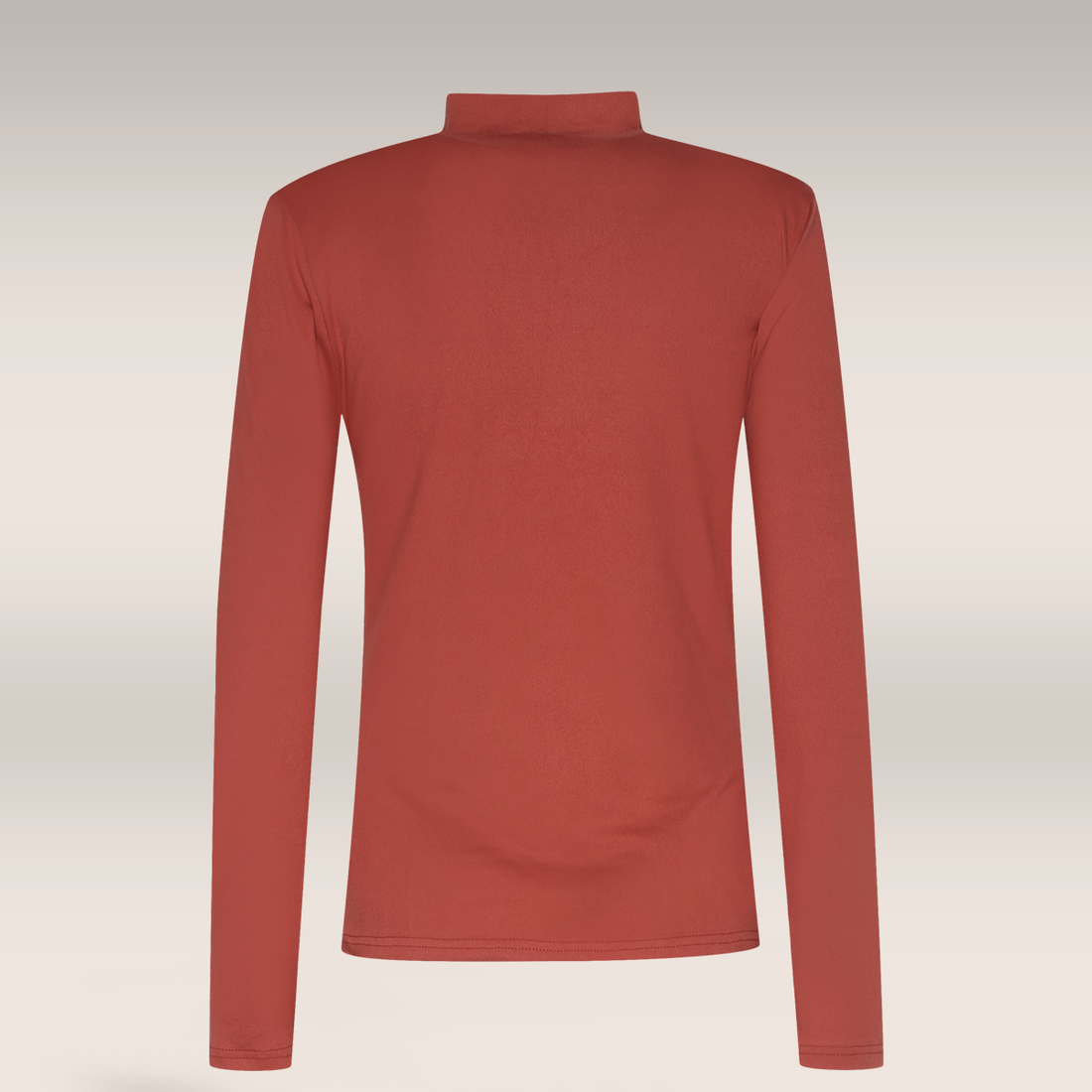 Poloneck long sleeve tandoori spice-RUST-M