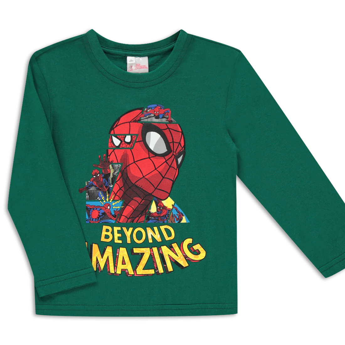 Spiderman long sleeve t-shirt teal-TEAL-2-3 YRS