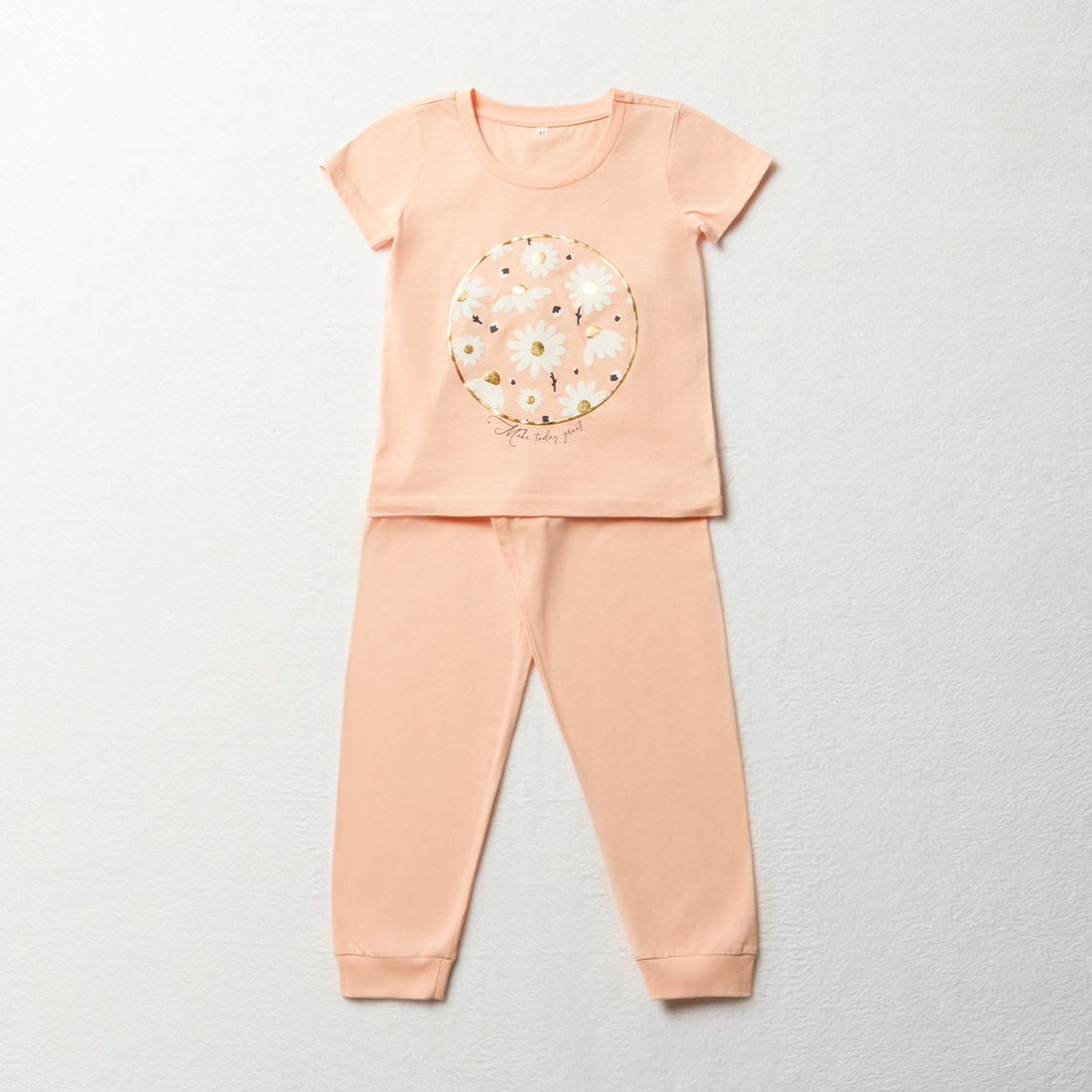 PG knit peach bunny pj-PEACH-1-2 YRS