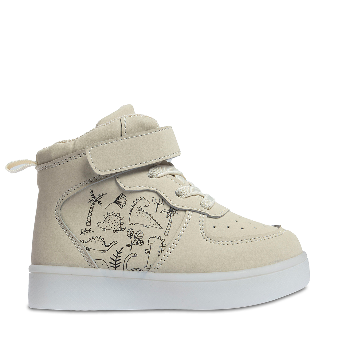 Dino doddle light up highitop sneaker natural-OATMEAL-2