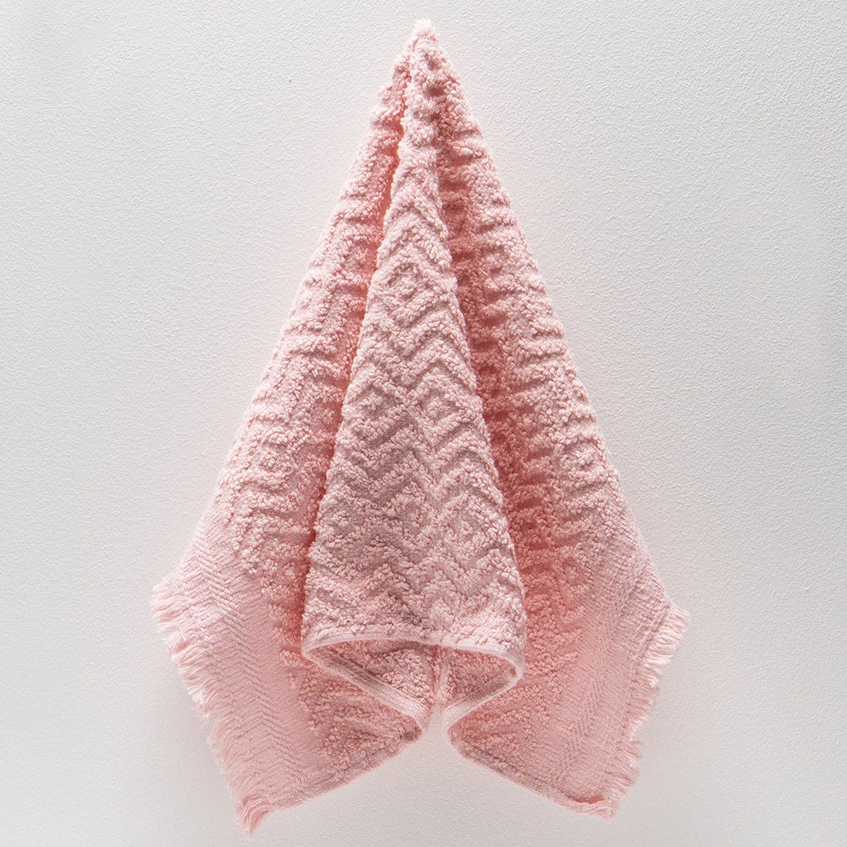 Textured fringed guest towel blush-LIGHT PINK-30X50 CM