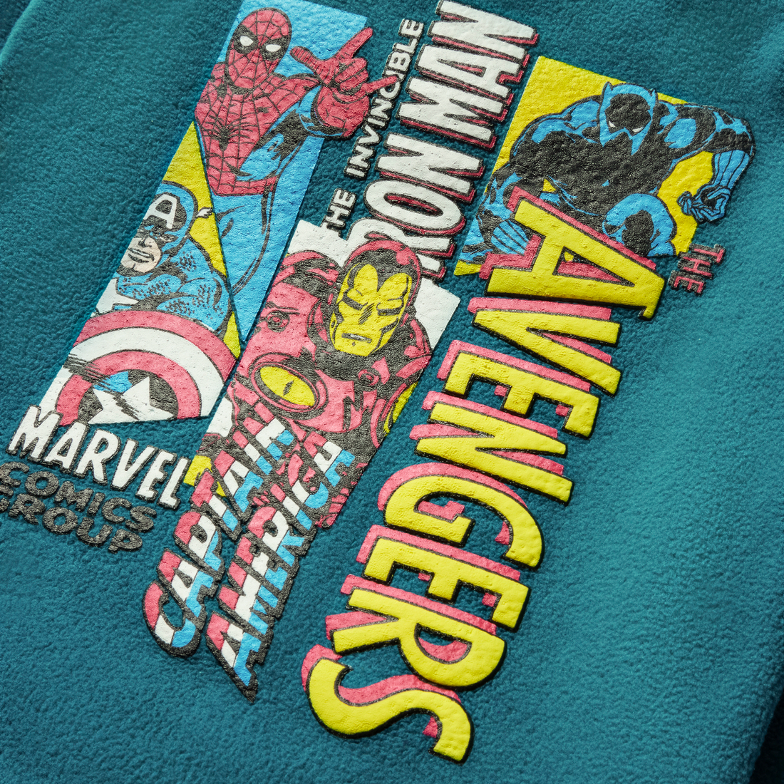 MI Avengers hooded Polar fleece tracktop teal-TEAL-4-5 YRS