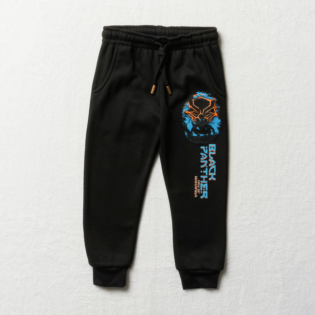 MI Black Panther polar fleece trackpants black-BLACK-4-5 YRS