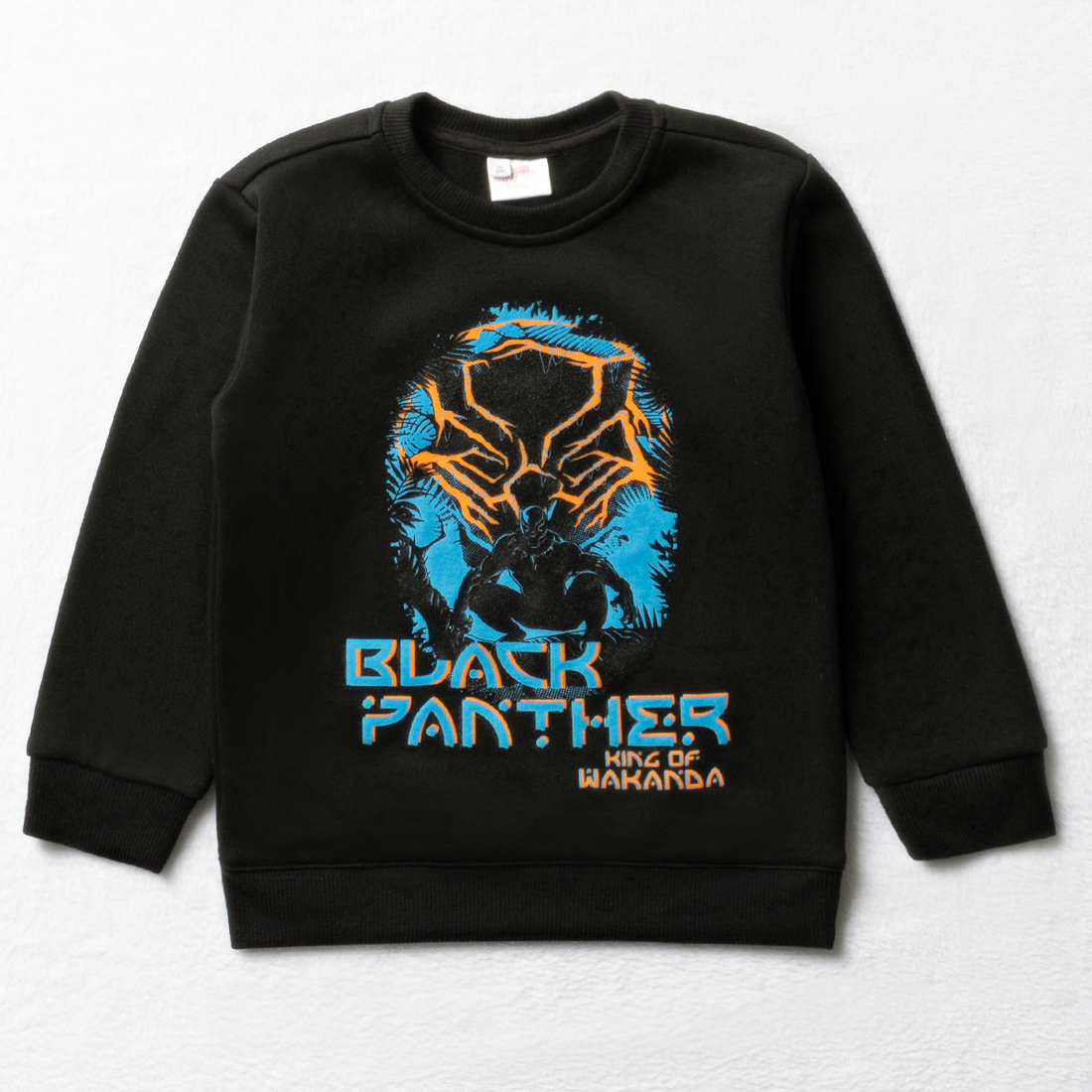 MI black panther crew neck tracktop black-BLACK-4-5 YRS