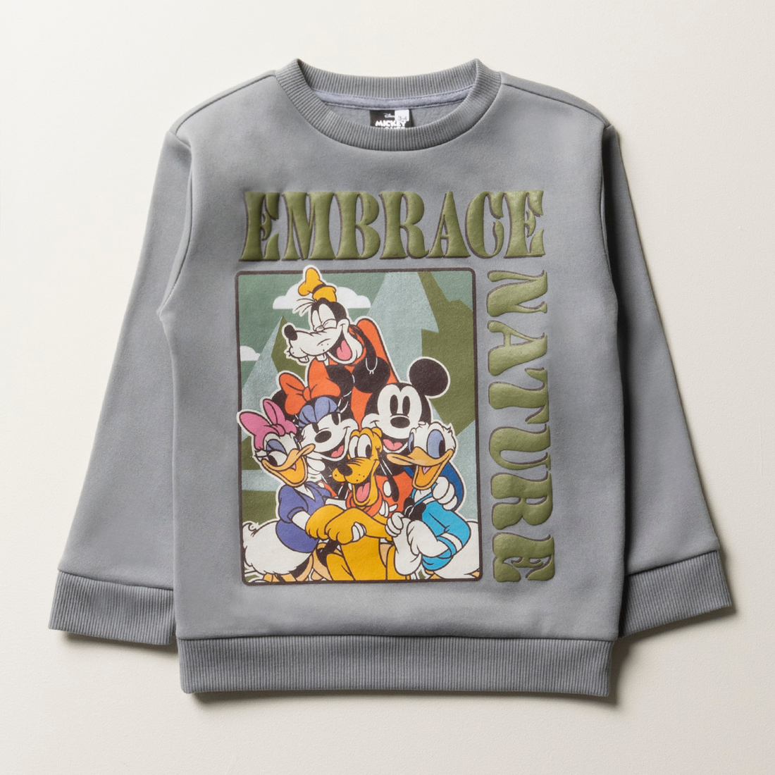 MI Mickey crew neck tracktop mid grey-MID GREY-4-5 YRS