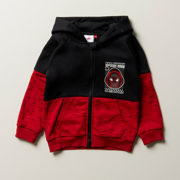 MI SPIDERMAN ZIP THROUGH TRACKTOP BLACK-BLACK-3-4 YRS