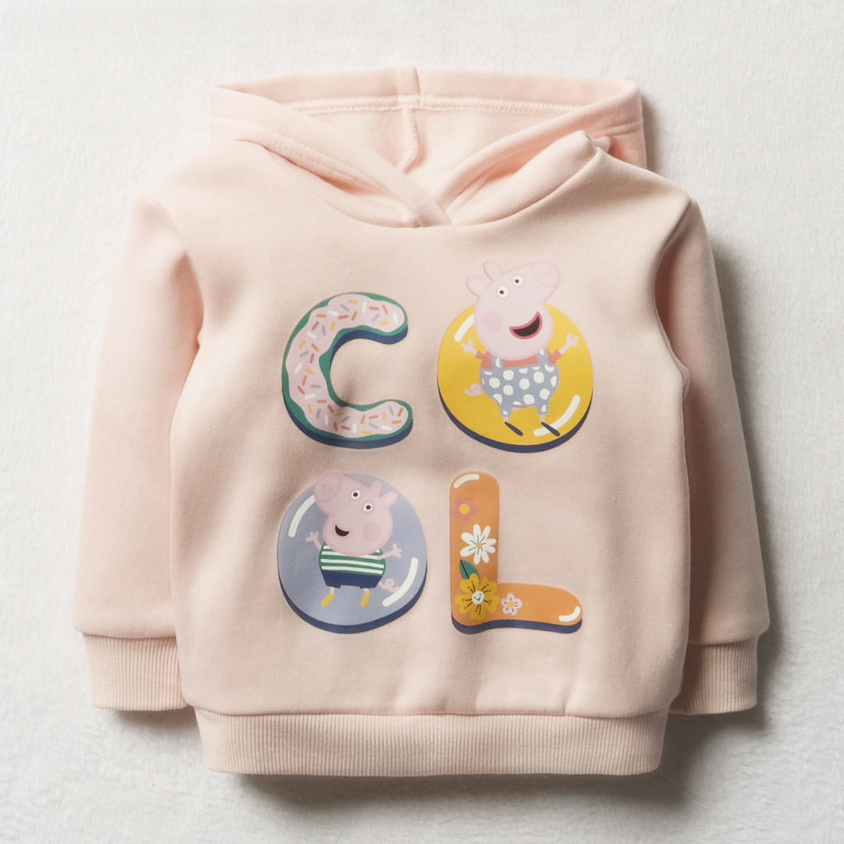 Peppa pig single track top strawberry cream-MID PINK-3-6 MTHS