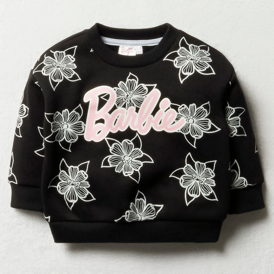 Baby Barbie single track top black-BLACK-3-6 MTHS