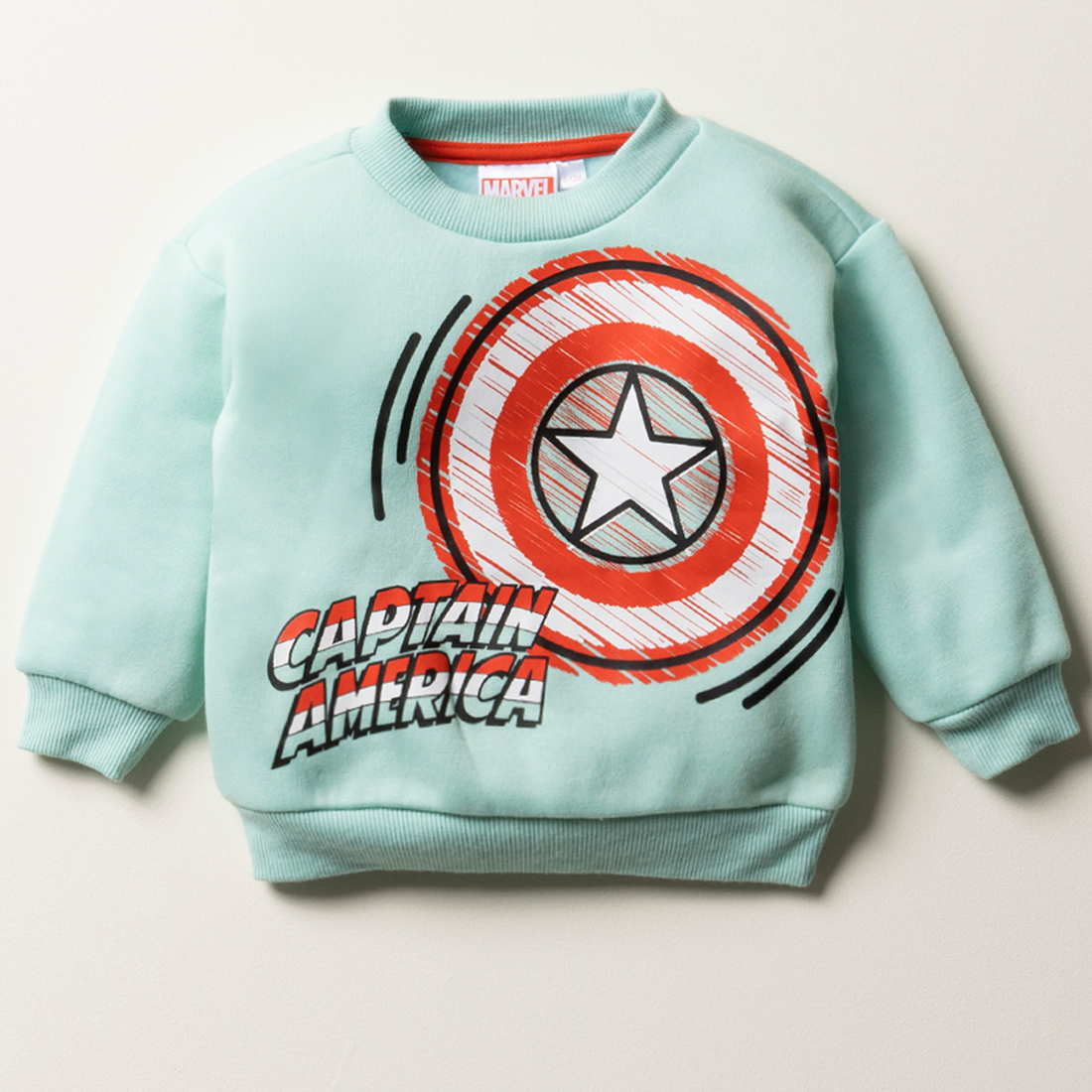 Captain America single track top pale blue-TURQUOISE-3-6 MTHS