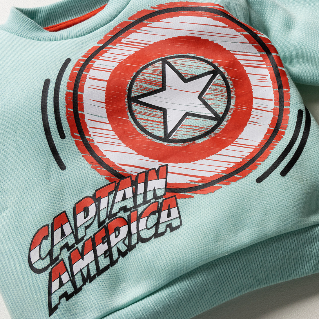 Captain America single track top pale blue-TURQUOISE-3-6 MTHS