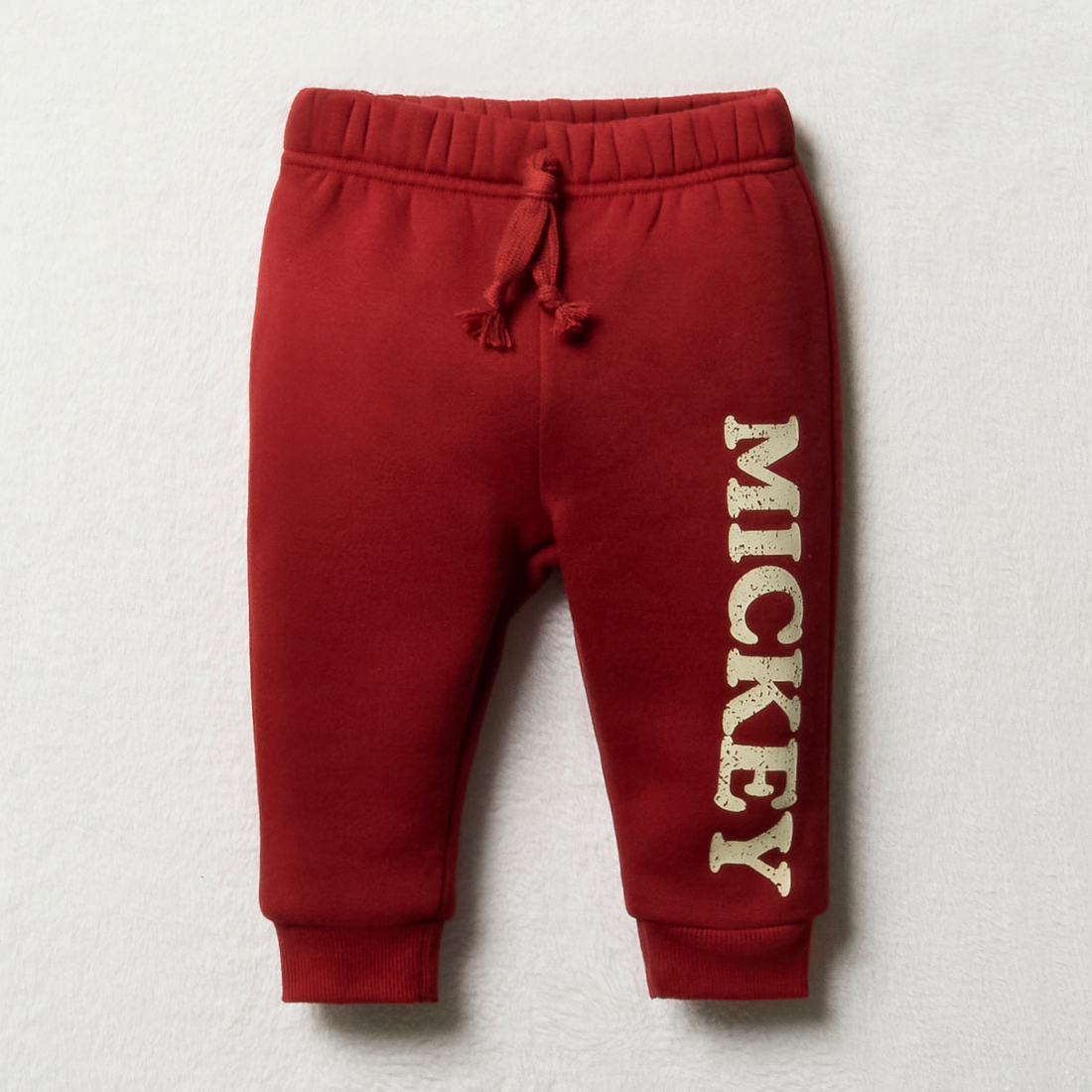 Mickey mouse single track pants burgandy-BURGUNDY-3-6 MTHS