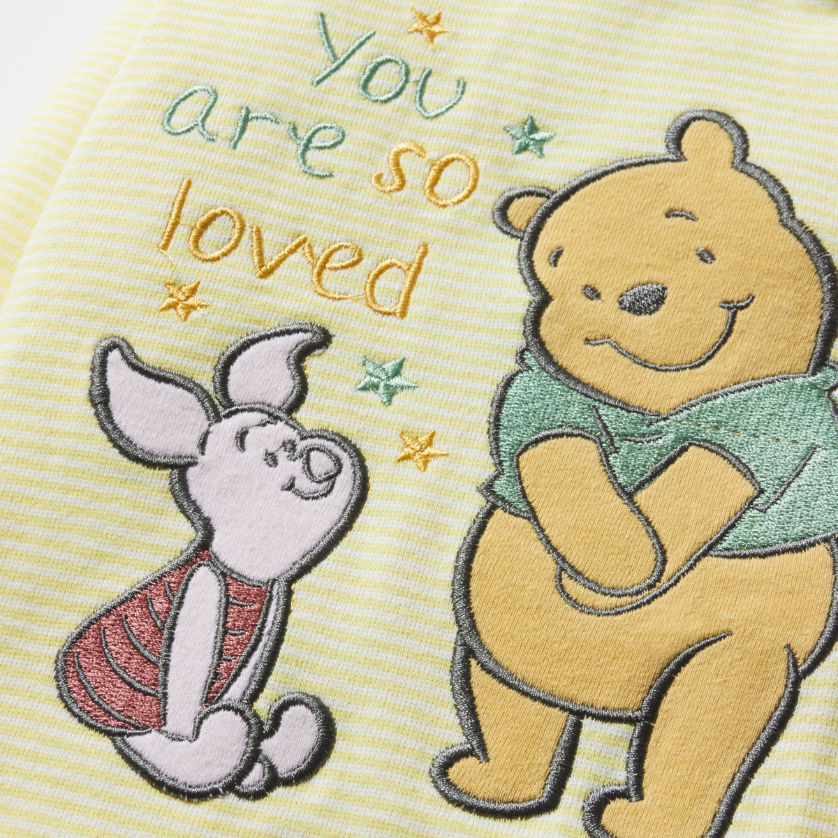 Winnie the pooh babygrow yellow-LEMON-0-3 MTHS (1)