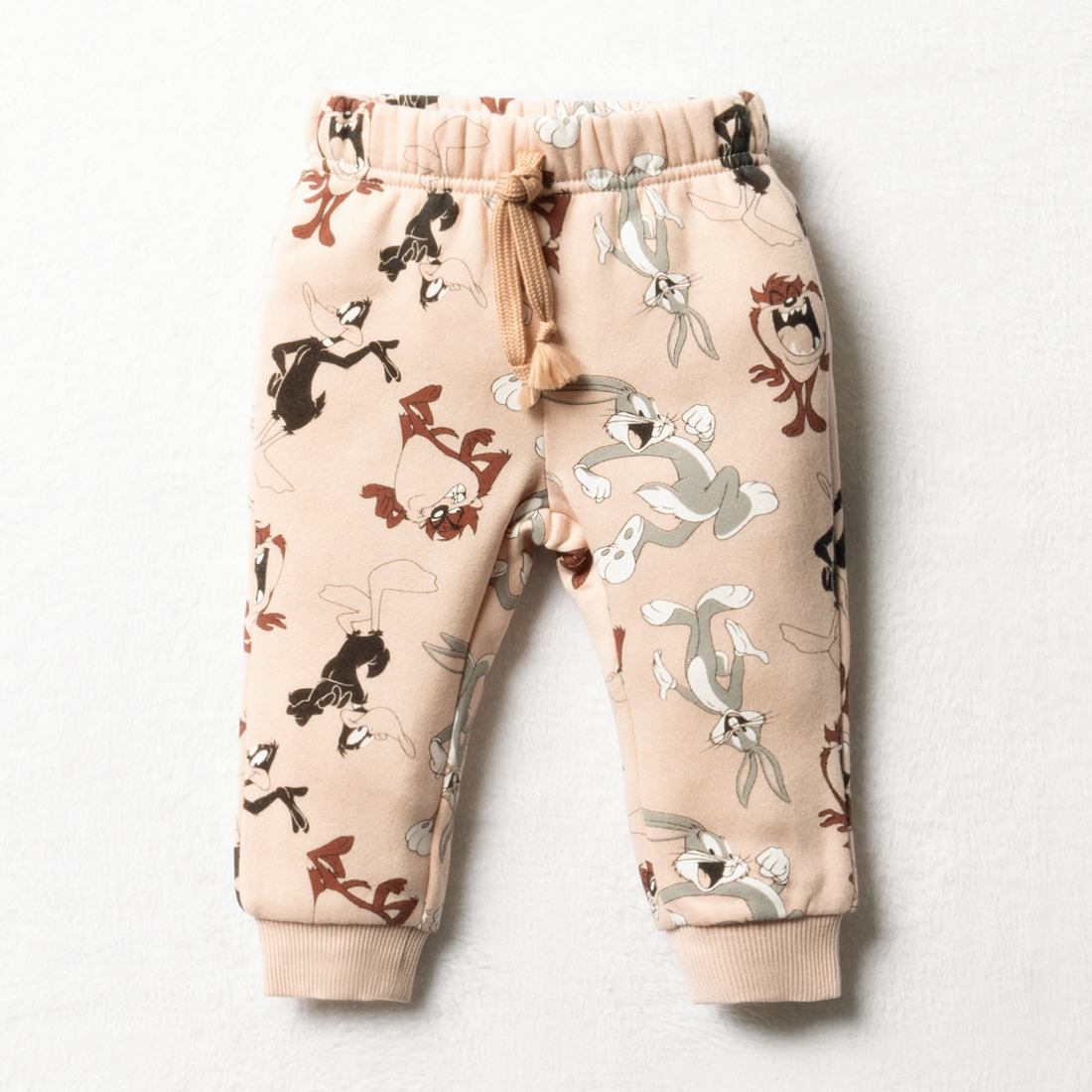 Looney tunes single track pants nude-TAN-3-6 MTHS